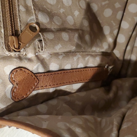 Brighton brown/tan tote statchel woven raffia straw handbag - Picture 8 of 9